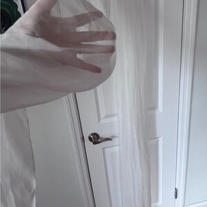 Sheer White Bridal Scarf